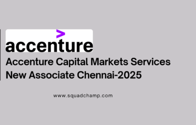 Accenture Capital Markets Services New Associate Chennai-2025