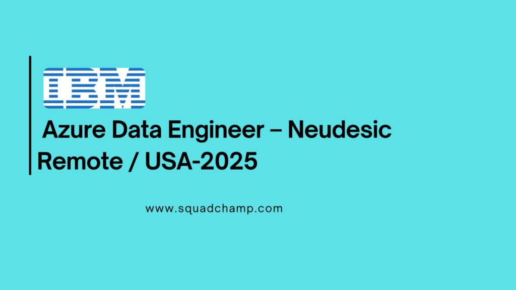 Azure Data Engineer Jobs 2025  Remote/USA