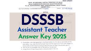 DSSSB Various (14-31 August) Exam Answer Key 2025 Download Now