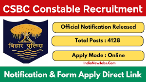 Bihar Police CSBC Constable Recruitment 2025 Apply Now