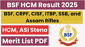 BSF HCM ASI Result 2025 Out for PET & PST, Download