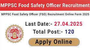 MPPSC Food Safety Officer FSO Vacancy 2025 Apply Online Now
